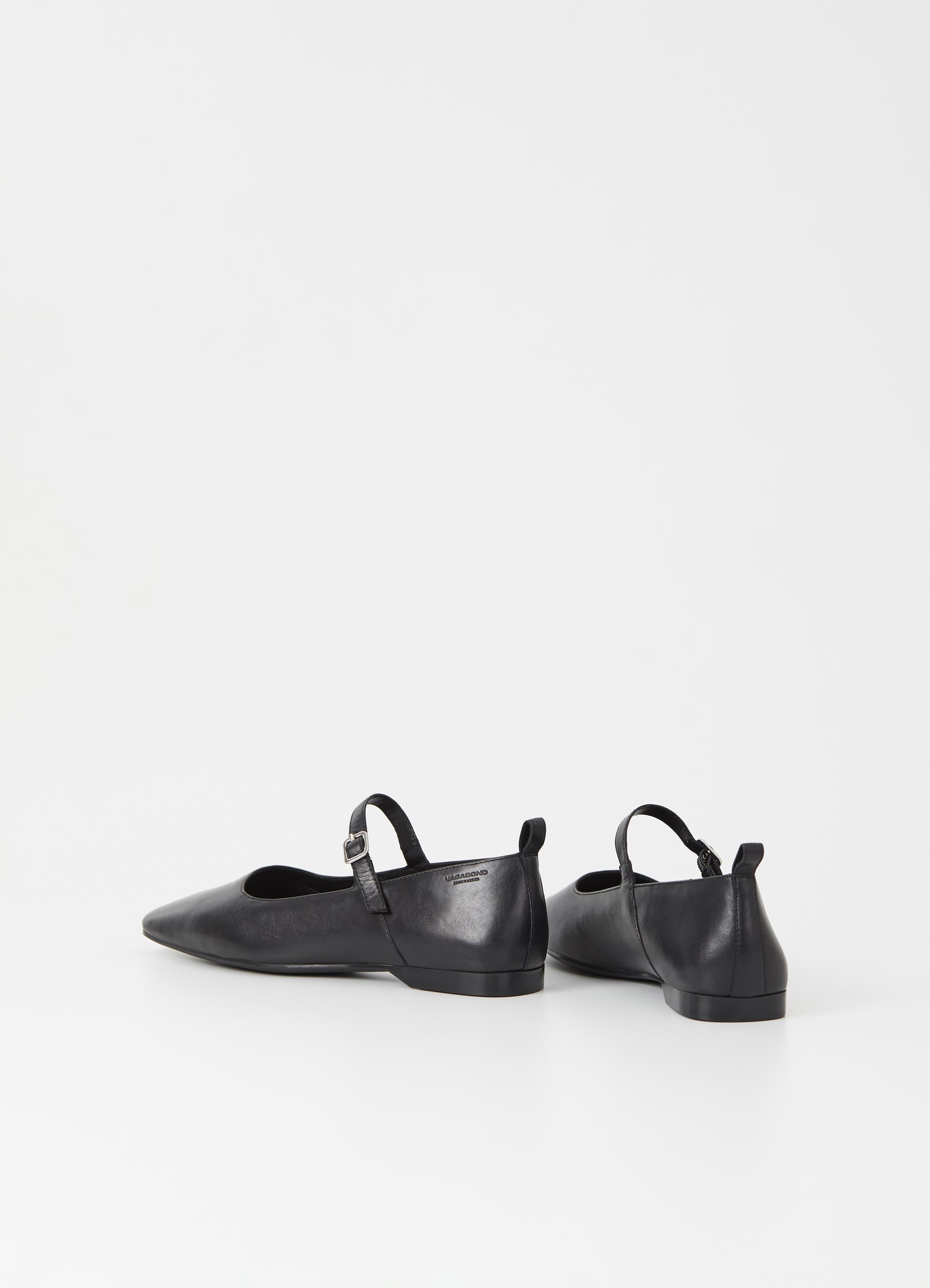 Delia Ballet Flats - Black Leather