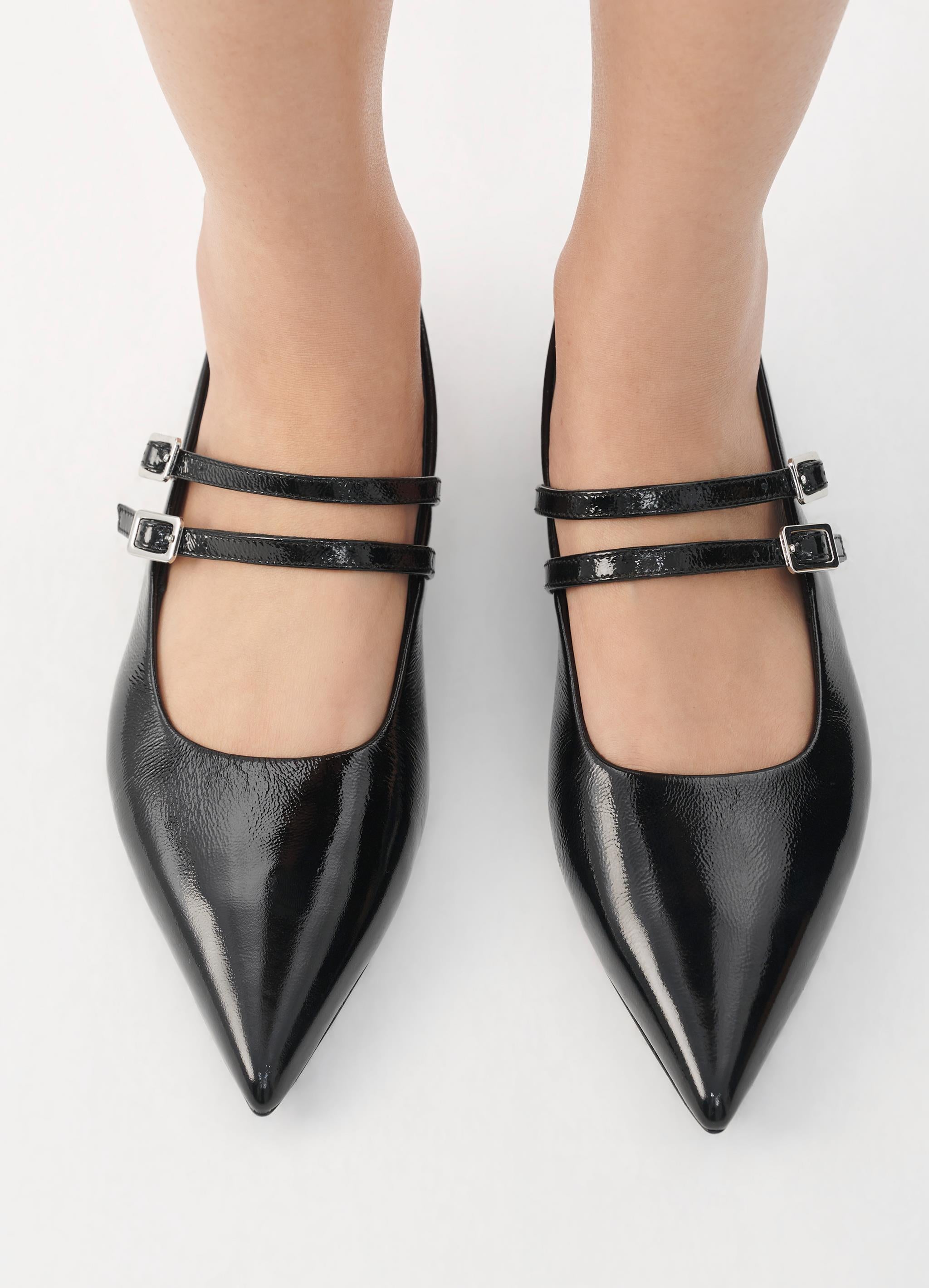 Hermine Ballet Flats - Black Patent Leather
