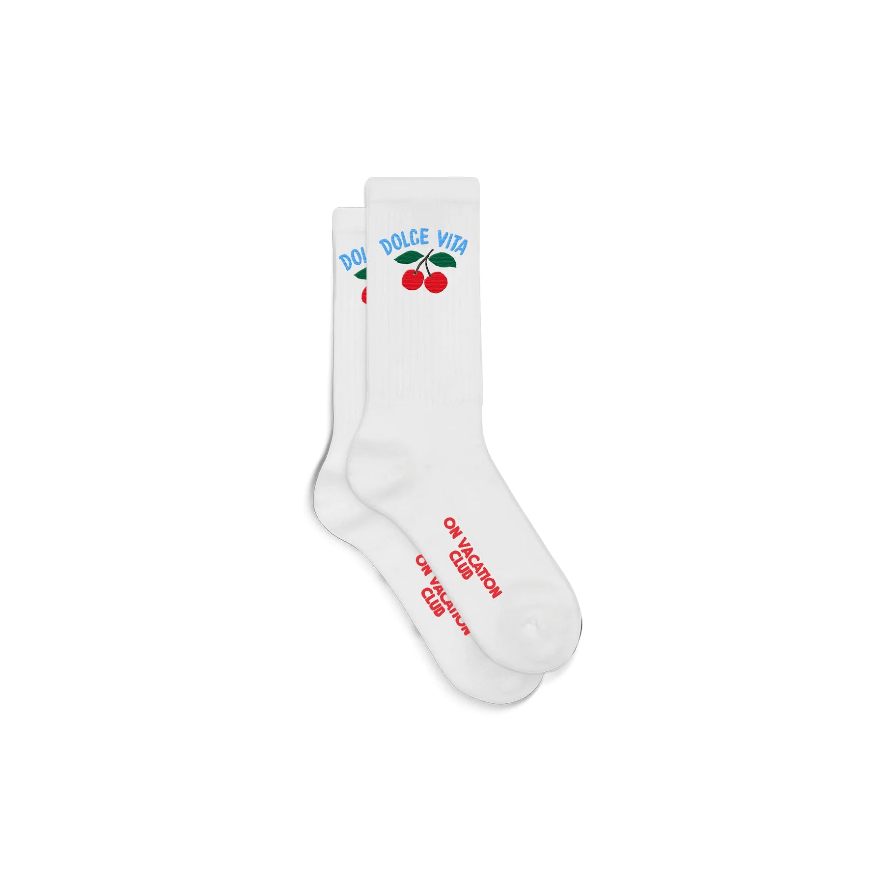 Cherry Socks - White