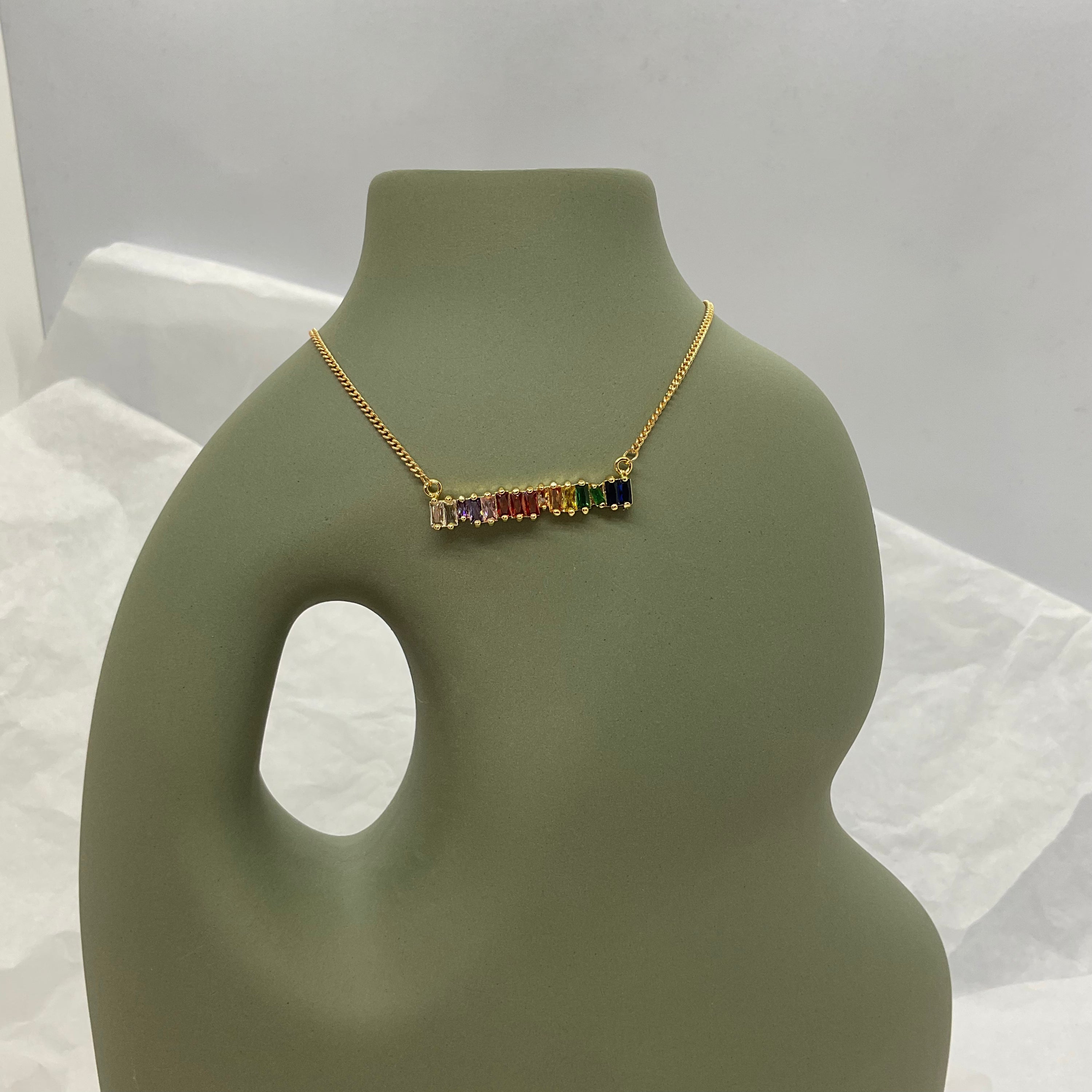 DIAMOND BAR NECKLACE