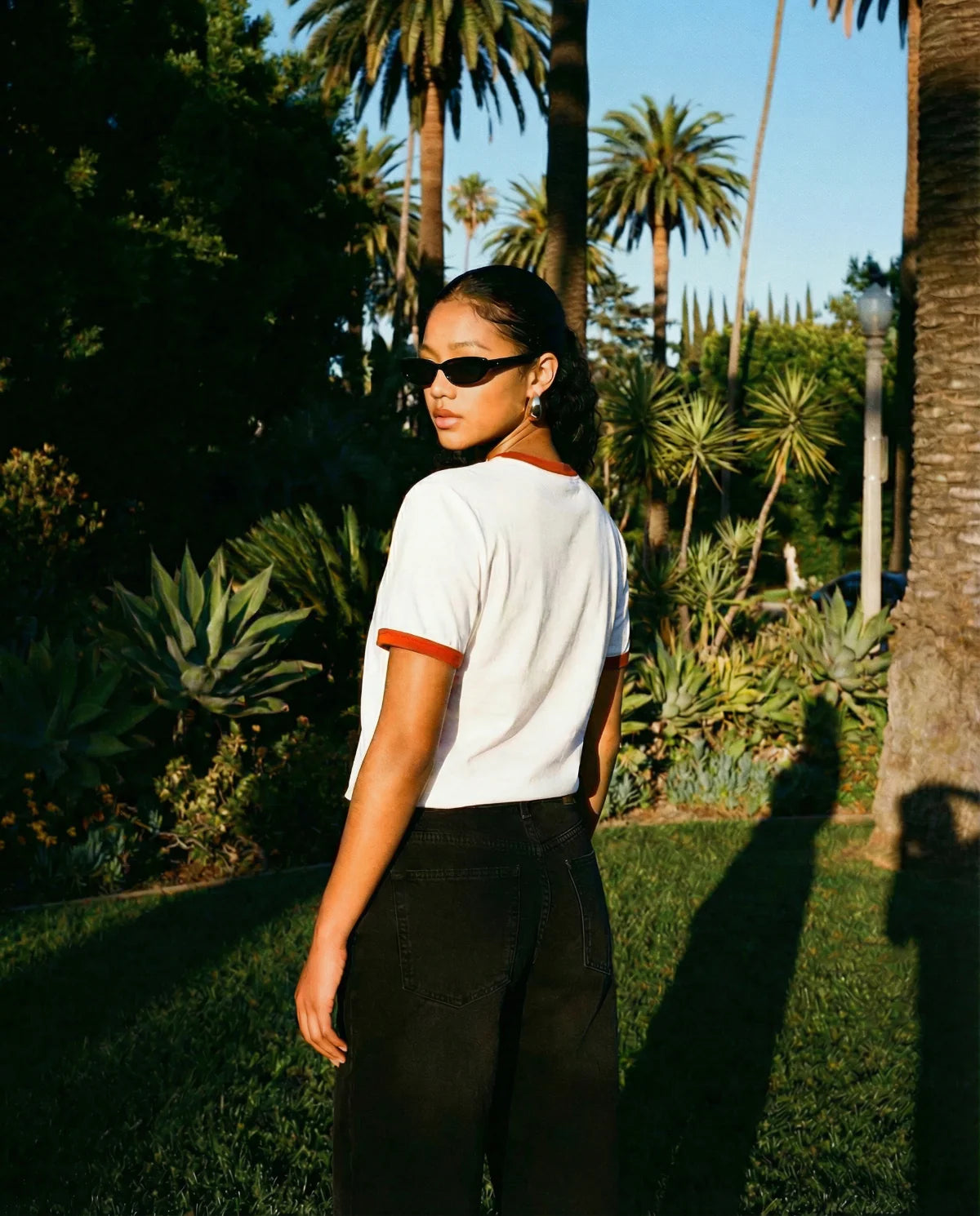 Cherry Short Cut Tee - White