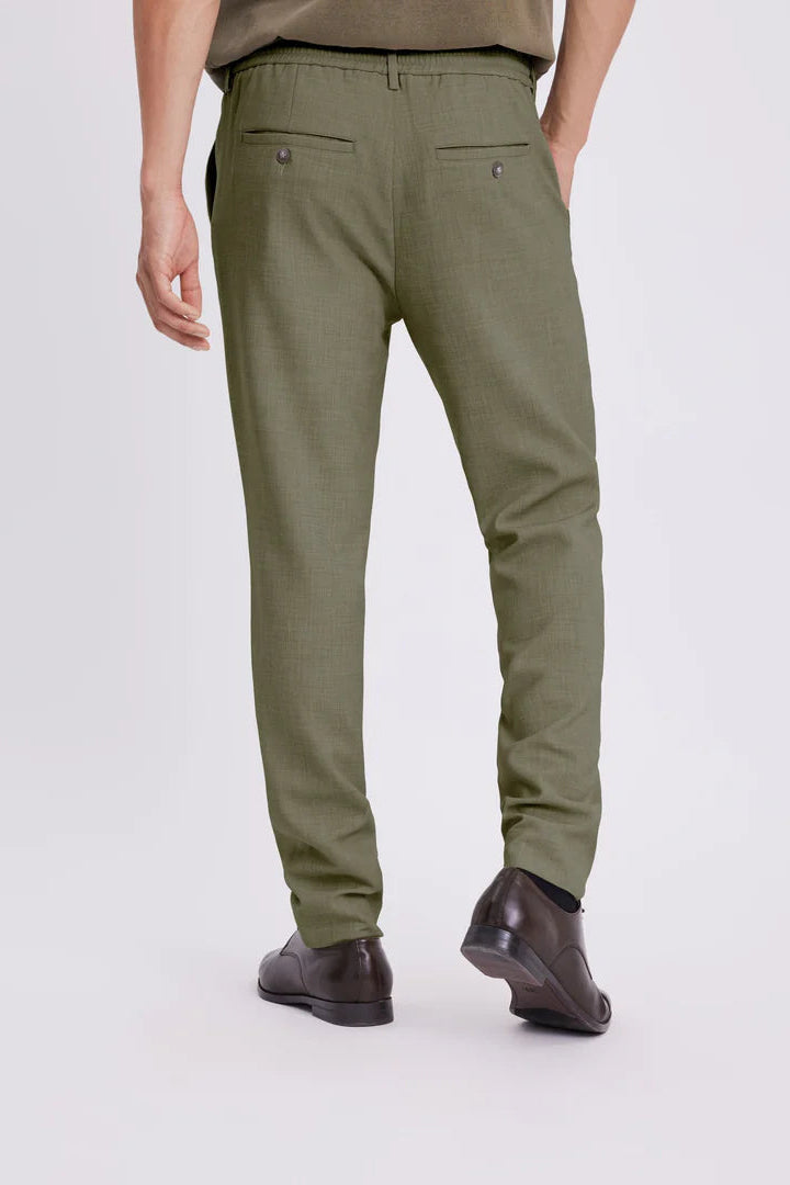 TheoPL 805 Tapered Trousers - Smokey Olive