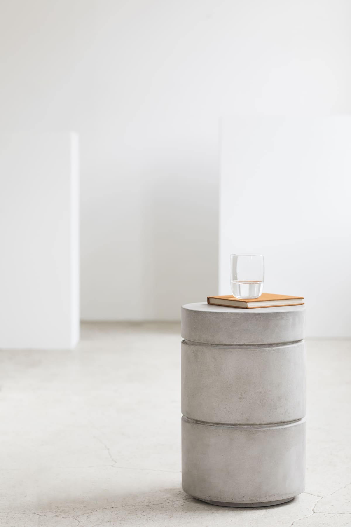 Pawn Round Concrete Stool - Grey